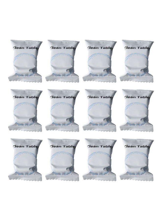 12-Piece Toilet Bowl Cleaner Bathroom Deodorant Effervescent Tablets White - Image 1