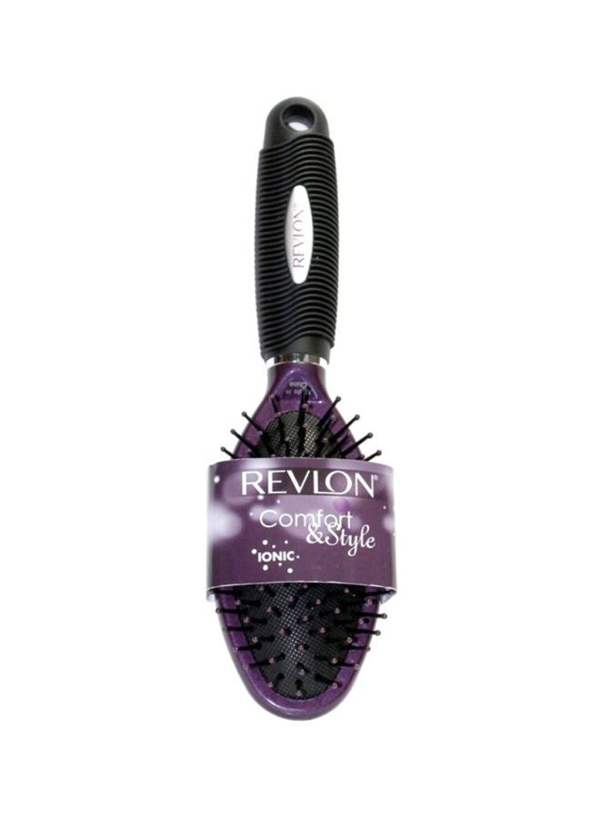 Revlon Comfort And Style Oval Cushion Brush Black/Purple  - Image 2