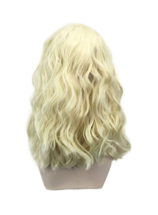 Voberry Brazilian Less Lace Front Full Wig Blonde 20x18x2cm - Image 2