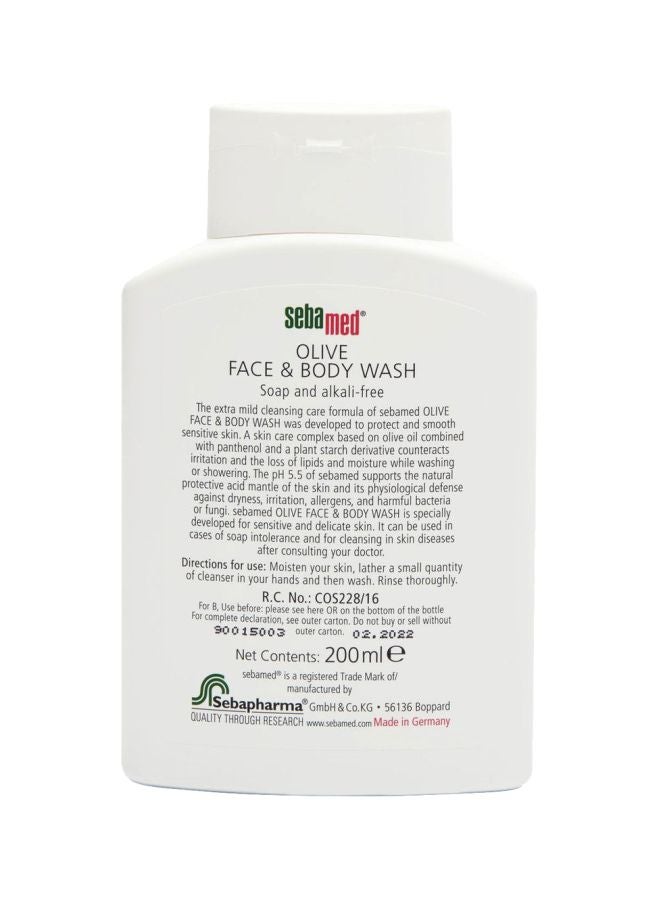 Sebamed Olive Face And Body Wash 200ml - Image 2