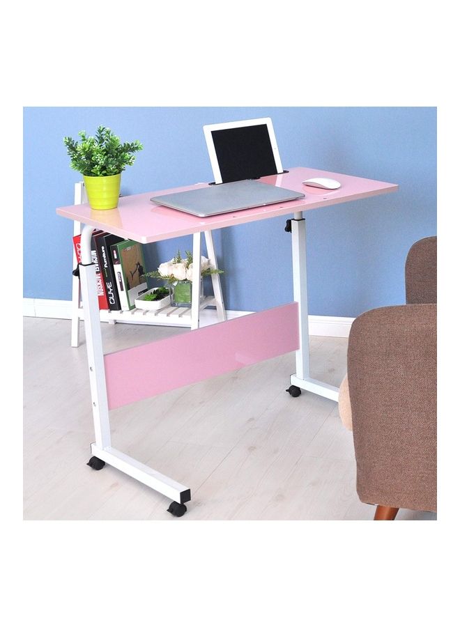 مكتب قابل للتعديل وردي 80x40x90سم - Image 3