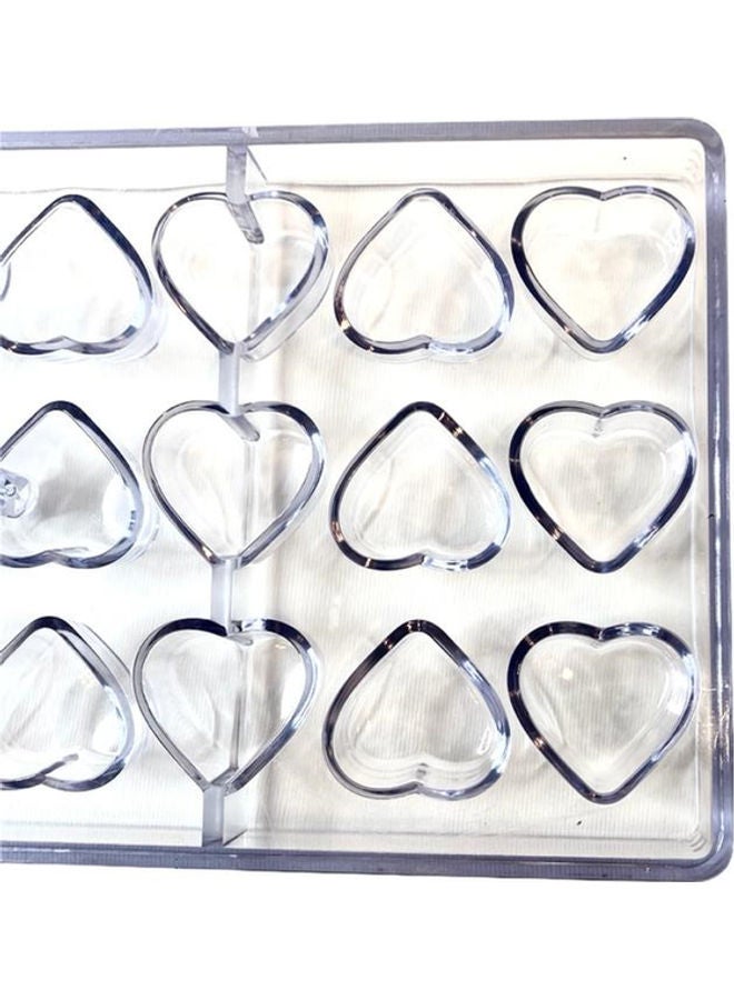 Heart Shaped Mould Clear 13x2x27cm - Image 3