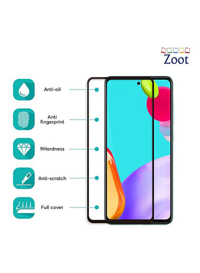 Zoot - Tempered Glass Screen Protector With 9H hardness For Samsung Galaxy A52 Black - Image 1
