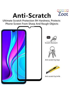 Zoot Tempered Glass Screen Protector With 9H hardness For Redmi 9A / 9C Black  - Image 2