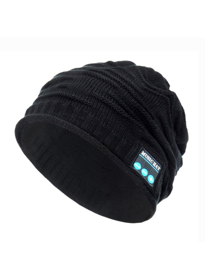 Generic Music Knitted Built-In Led Light Autumn Winter Hiking Hat Black  - Image 2