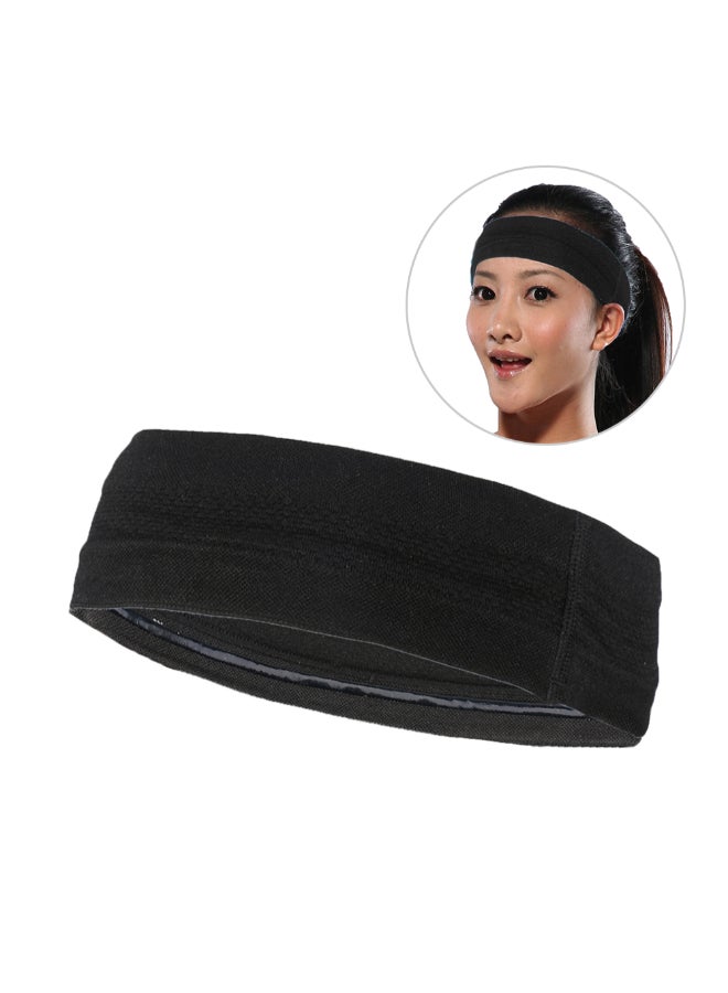 Anti-Slip Professional Sport Moisture Absorption Hair Band Black - Image 1