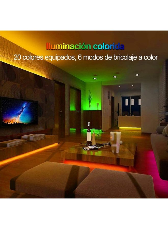 Waterproof Bluetooth RGB LED Light Strip with Remote Control Multicolour 5meter