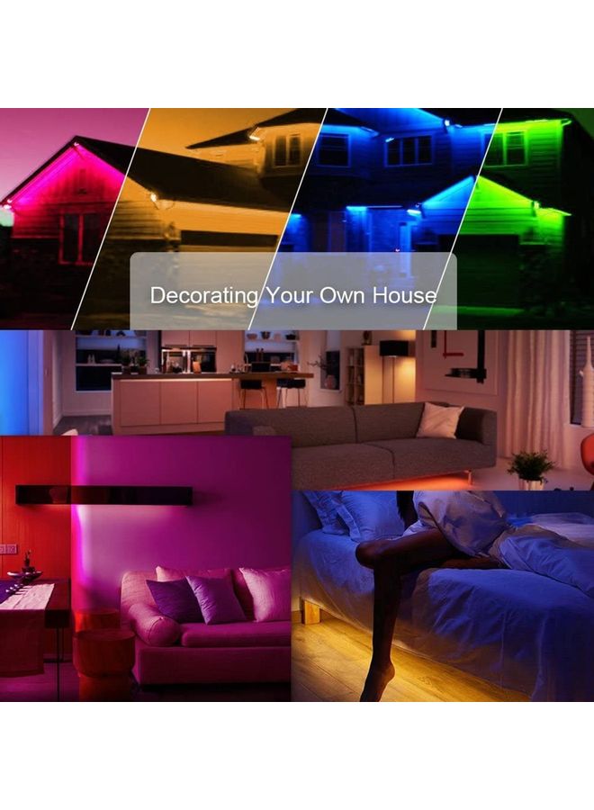 Waterproof Bluetooth RGB LED Light Strip with Remote Control Multicolour 5meter