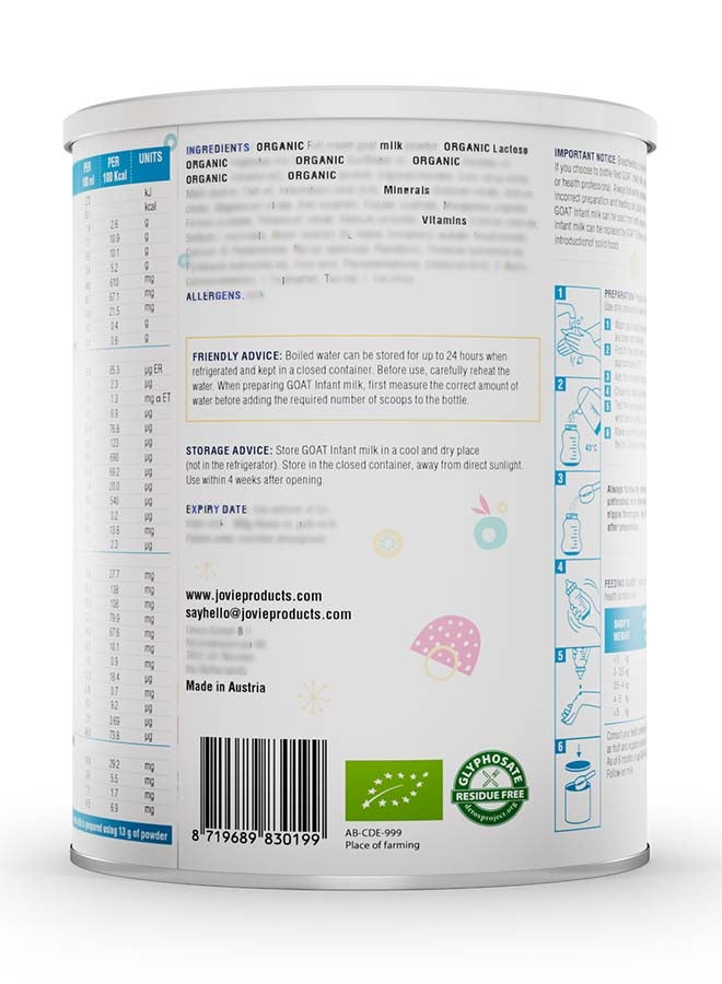 Jovie Organic Goat Infant Milk 400grams  - Image 4