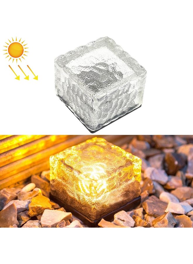 مصباح LED يثبت بالأرض أصفر 7x7x5سم - Image 1