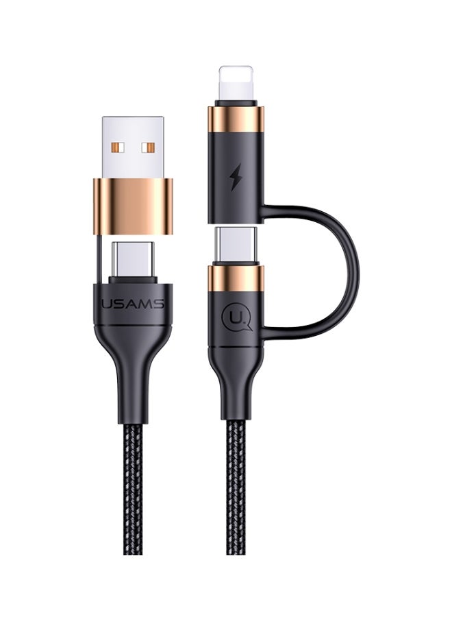 Usams 60W 4-In-1 Multifunction Cable Black - Image 1