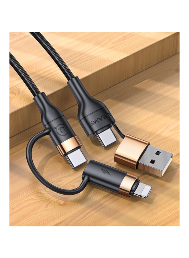 Usams 60W 4-In-1 Multifunction Cable Black - Image 3