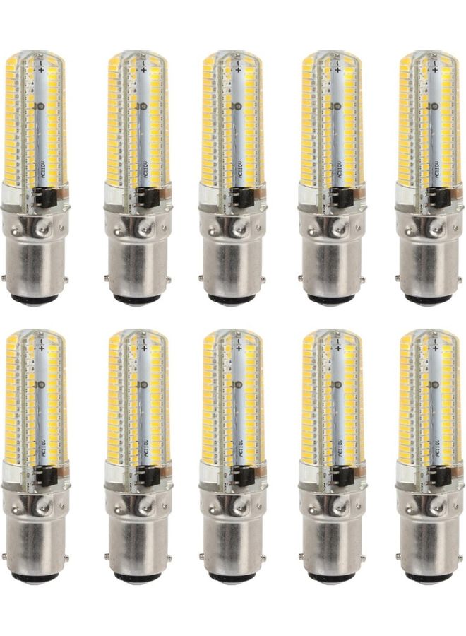 10-Piece BA15D 7W Silicone LED Corn Bulbs Warm White - v1616506105/N45704634A_1