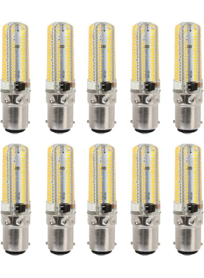 YWXLight - 10-Piece BA15D 7W Silicone LED Corn Bulbs Warm White - Image 1