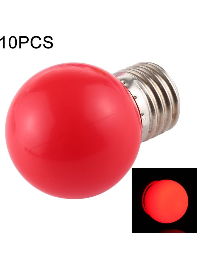 ماركة غير محددة - مجموعة مصابيح LED SMD بقدرة 2 وات مقبس E27 مكونة من 10 قطع . أحمر - Image 1