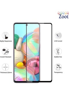 Zoot Tempered Glass Screen Protector With 9H hardness For Samsung Galaxy A51 Black  - Image 2