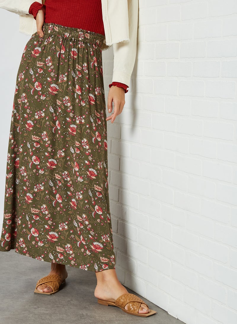 ONLY - Bellis Floral Print Skirt Kalamata - Image 1