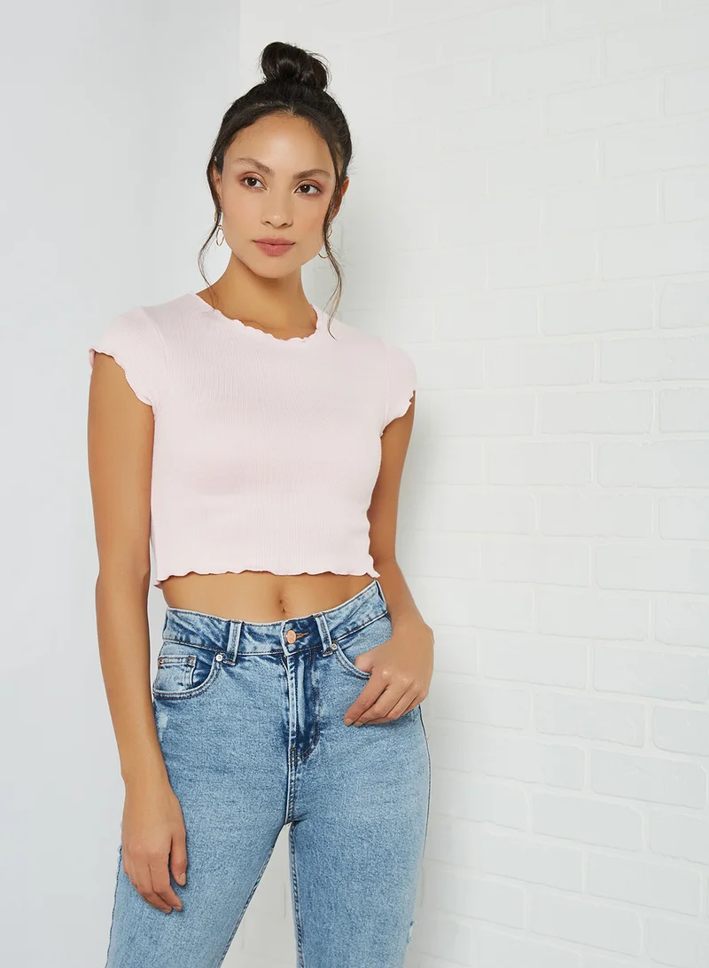 ONLY Lettuce Hem Crop Top