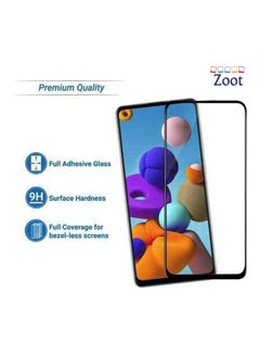 Zoot Tempered Glass Screen Protector With 9H hardness For Samsung Galaxy A21S Black  - Image 2