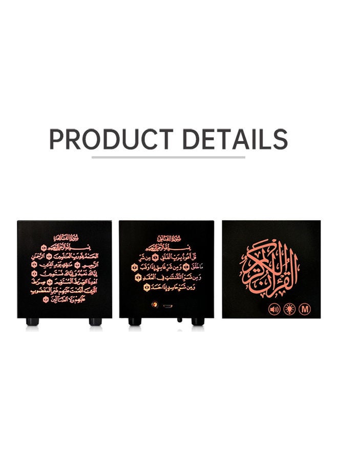 Generic - Intelligent BT Small Speaker 3D Around Portable Mini Qur'An Speaker LU-VQ9-40 Black - Image 1