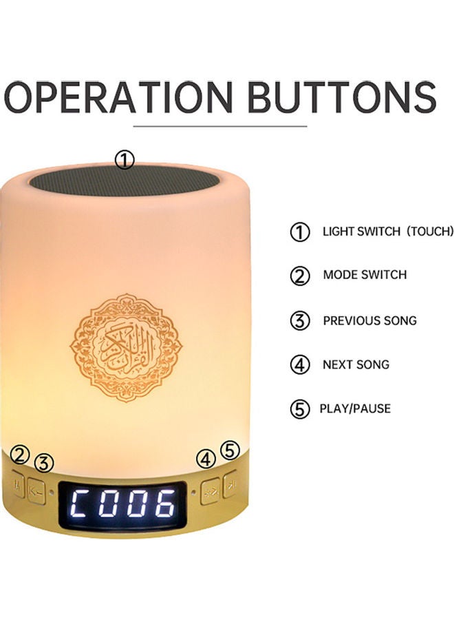 Intelligent BT Small Speaker 3D Around Portable Mini Qur'An Speaker White  - Image 5