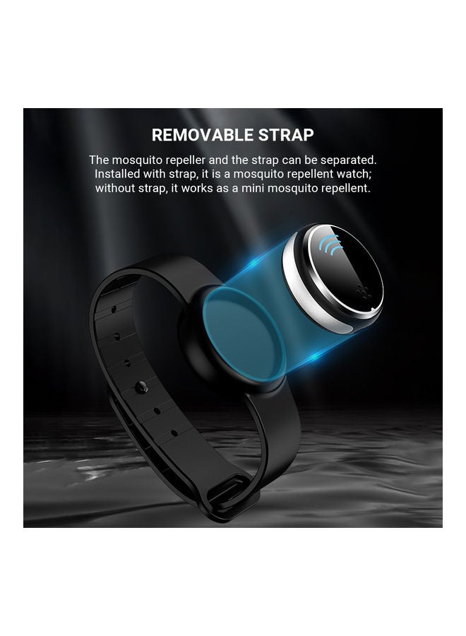 Ultrasonic Mosquito Repellent Bracelet Black - Image 4