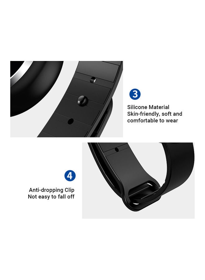 Ultrasonic Mosquito Repellent Bracelet Black - Image 5