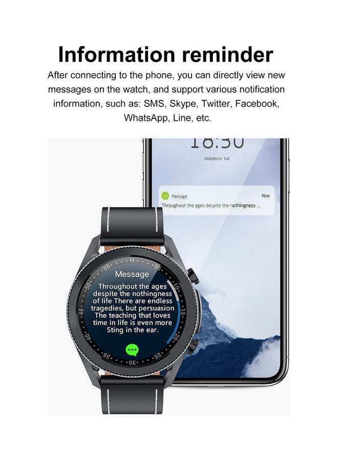 Generic - I12 Bluetooth Smartwatch Leather Pink - Image 1