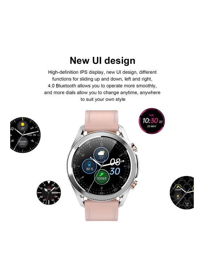 Generic - I12 Bluetooth Smartwatch Leather Pink - Image 1