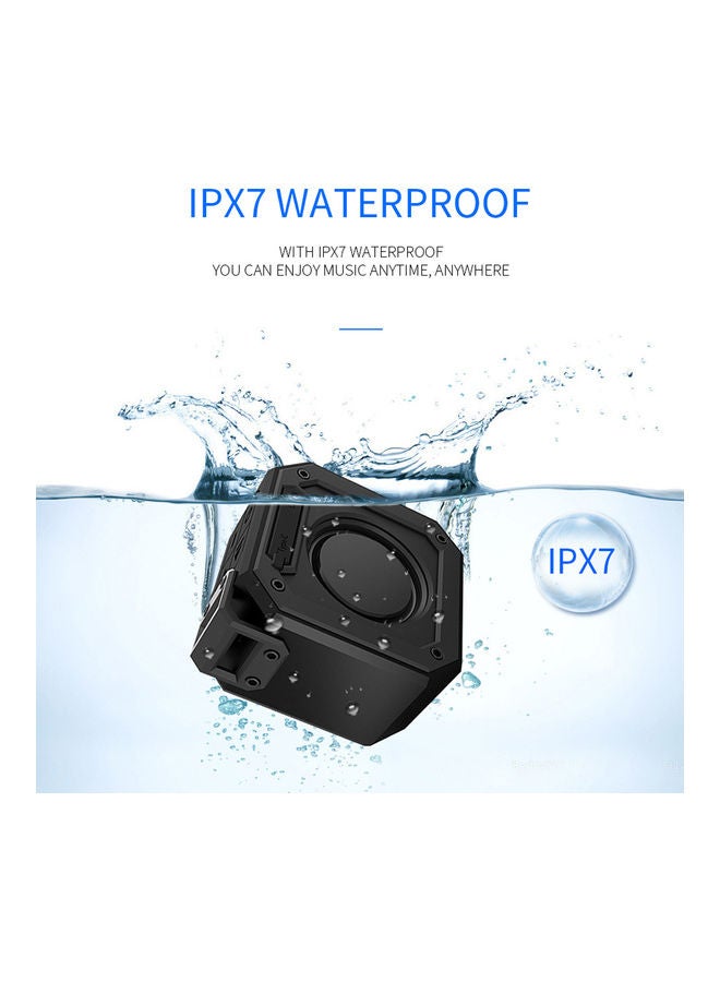 Outdoor Waterproof Bluetooth Speaker LU-VQ9-74 Black  - Image 2