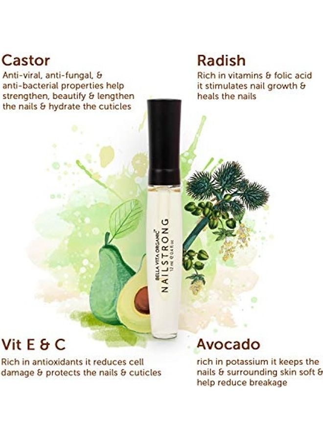 Bella Vita Organic Organic Nail Strong Oil 12ml - Image 3
