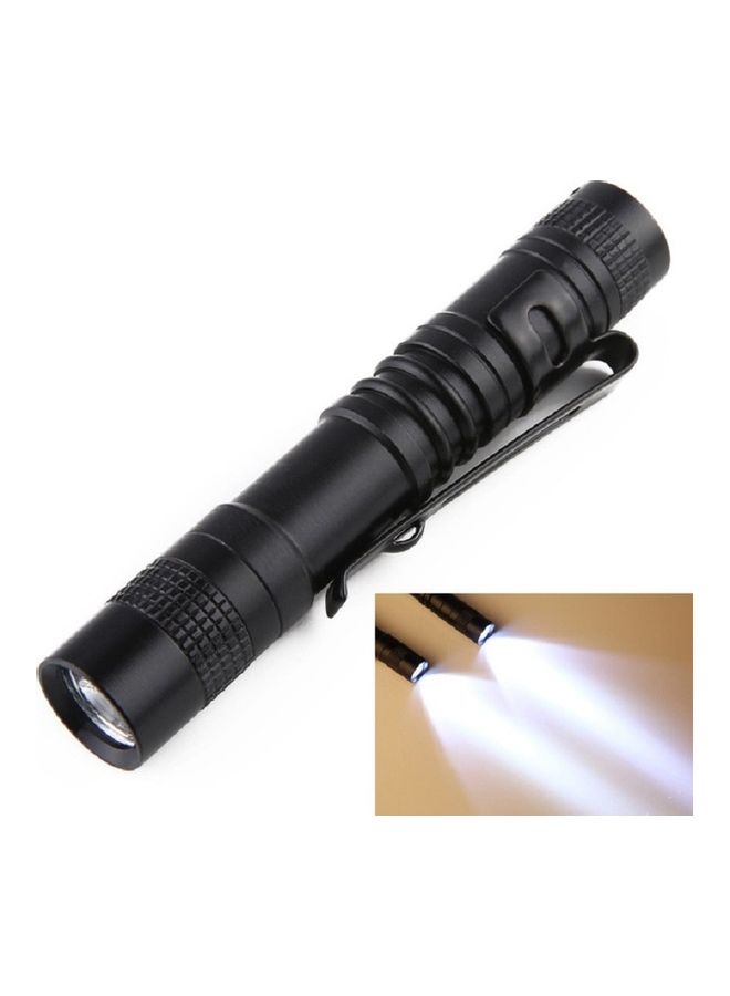 Mini LED Pen-Shaped Flashlight Black - Image 1