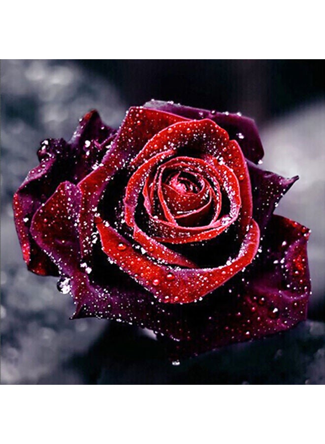 مجموعة تطريز اللوحات الفنية بالألماس بتصميم خماسي الأبعاد يمكنك تركيبها بنفسك أحمر / أسود / أبيض 30x7x0.22سم - Image 1