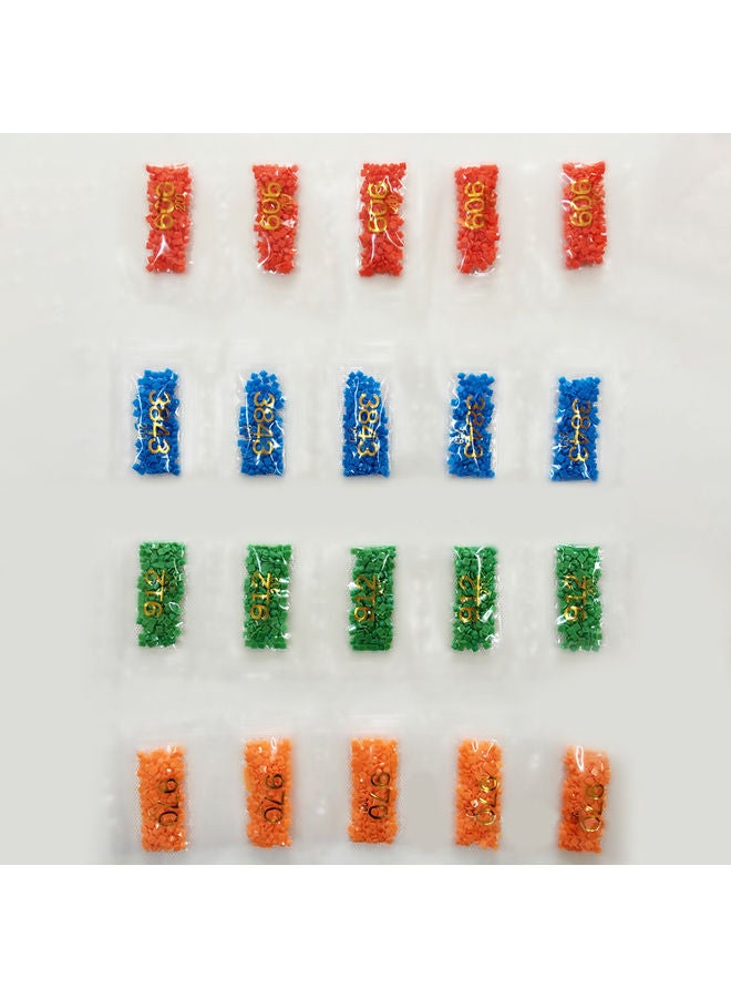 مجموعة تطريز اللوحات الفنية بالألماس بتصميم خماسي الأبعاد يمكنك تركيبها بنفسك أحمر / أسود / أبيض 30x7x0.22سم - Image 4