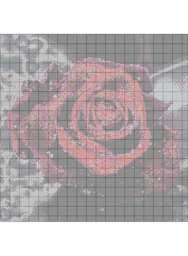 مجموعة تطريز اللوحات الفنية بالألماس بتصميم خماسي الأبعاد يمكنك تركيبها بنفسك أحمر / أسود / أبيض 30x7x0.22سم - Image 5