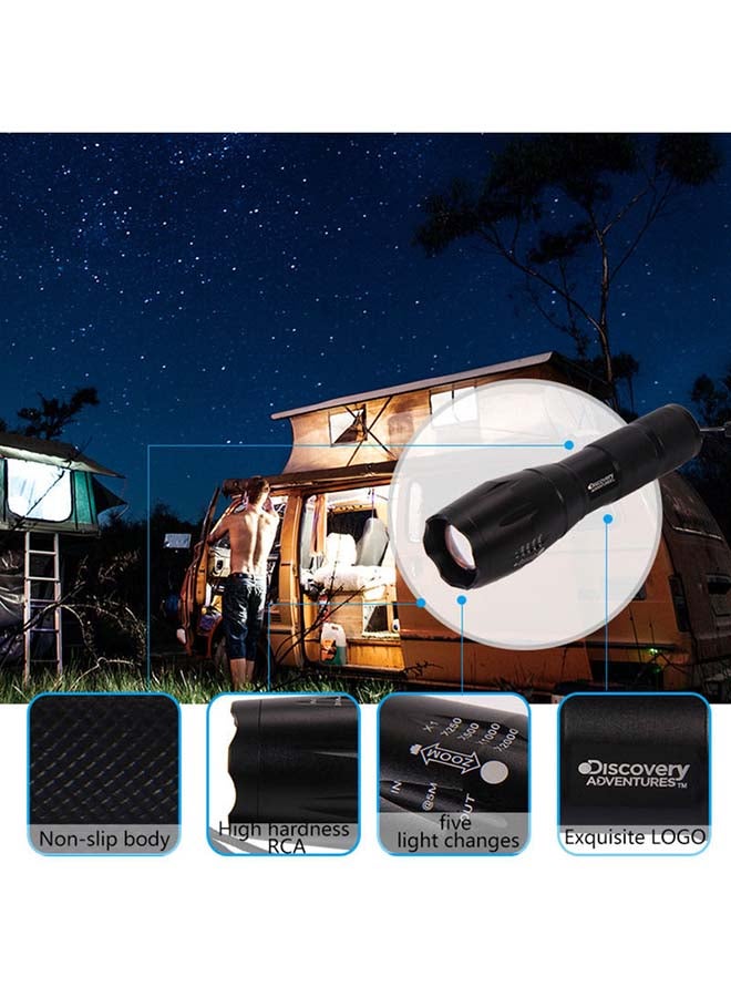 Discovery - Tactical Flashlight  - Zoomable LED Torch light 3.9x13.8cm - Image 1