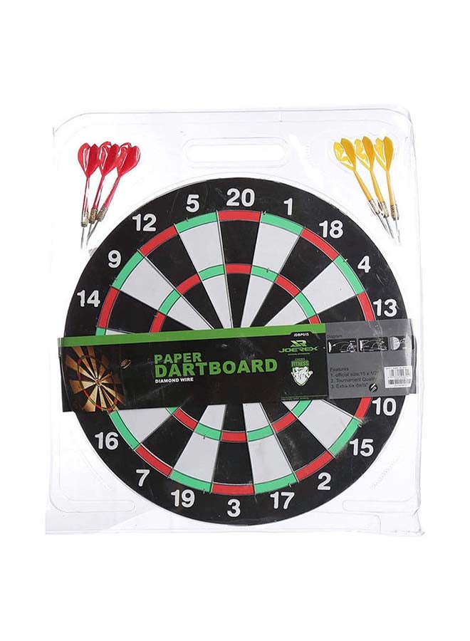 جوريكس طقم لوحة سهام بإطارٍ من الألومنيوم وستة سهامٍ . 15بوصة - Image 4