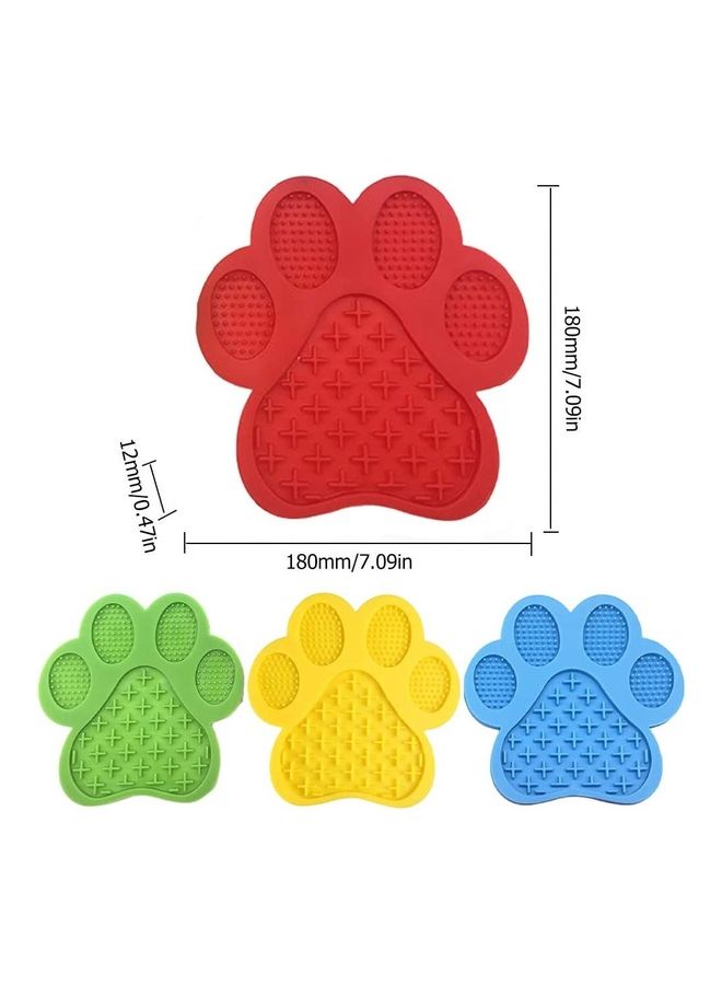 XiuWoo Silicone Slow Feeder Treat Dispensing Mat Red 7.09 x 7.09 x 0.47inch - Image 2