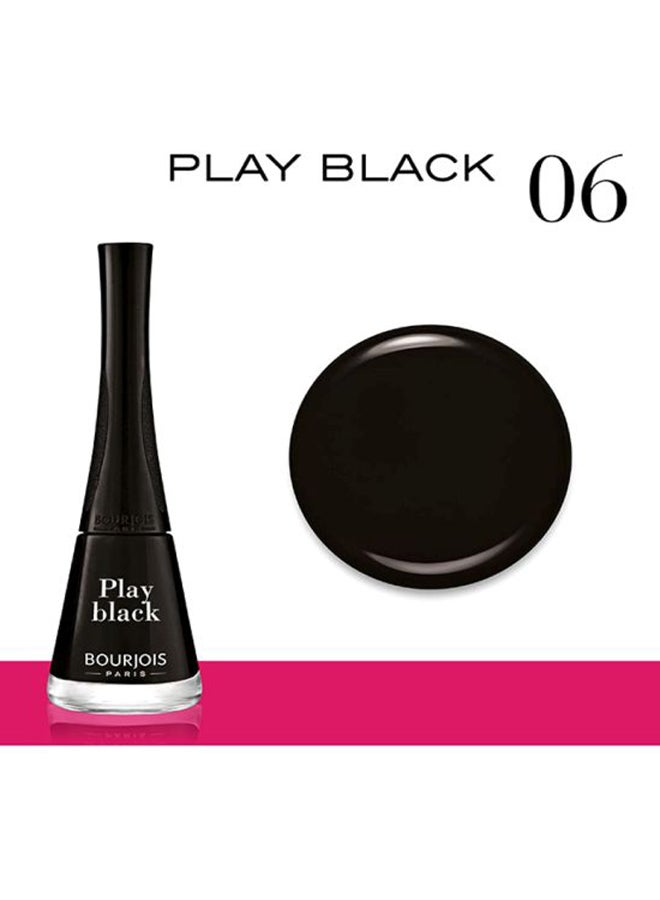 BOURJOIS PARIS 1 Seconde Nail Polish 9 ml 06 Play Black  - Image 2