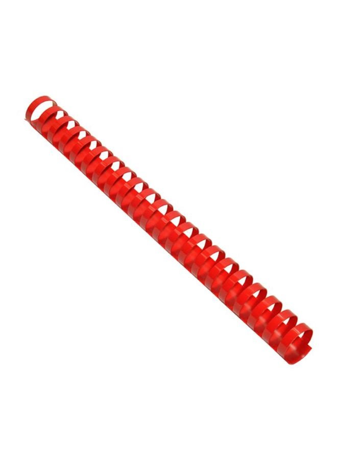 FIS 50-Piece Plastic Binding Ring Red - Image 1