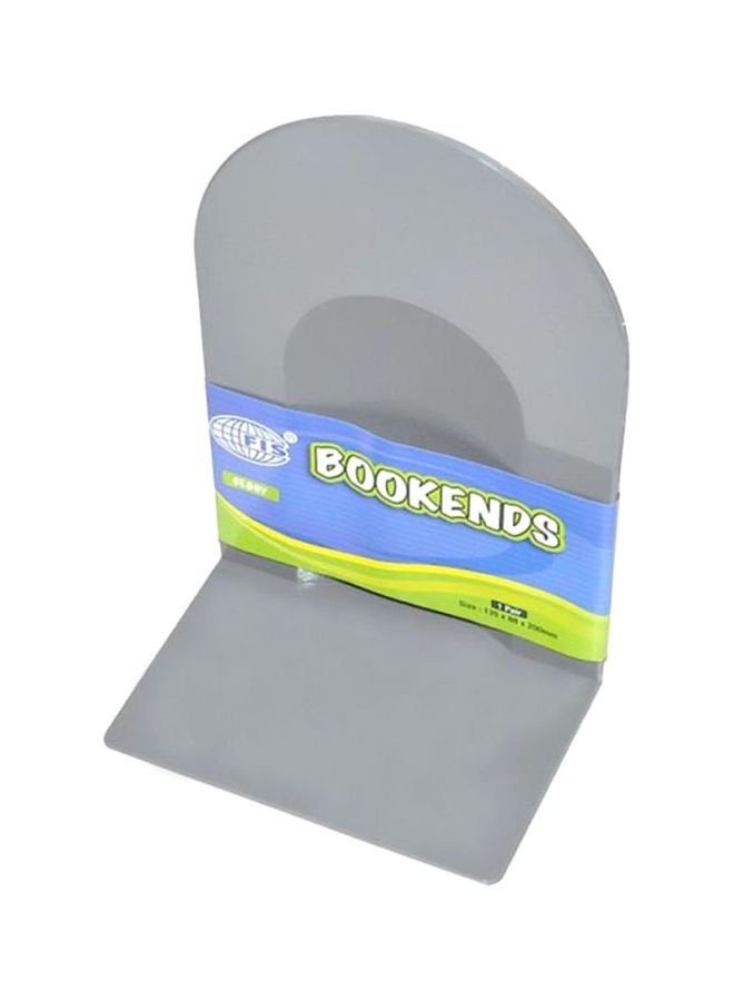 إف اي أس  طقم مساند للكتب من البلاستيك مكون من قطعتين رمادي