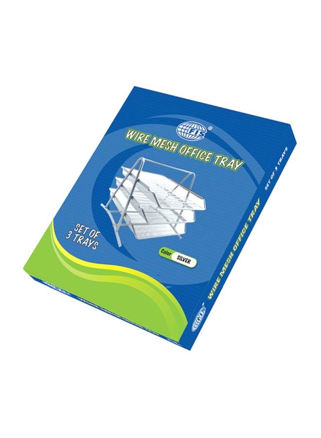 FIS 3-Layer Wire Mesh Organizer Silver - Image 1