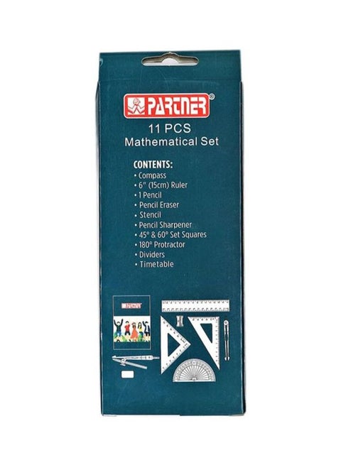 11-Pieces Geometry Set Multicolour