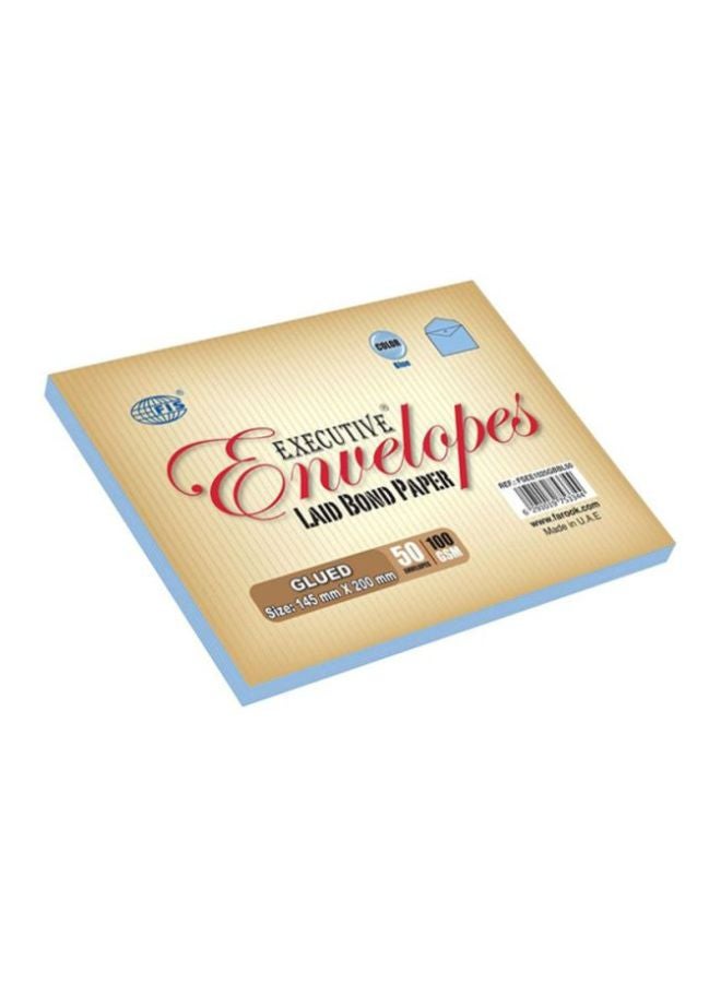 FIS Pack Of 50  Executive Glued Envelope Blue - Image 1