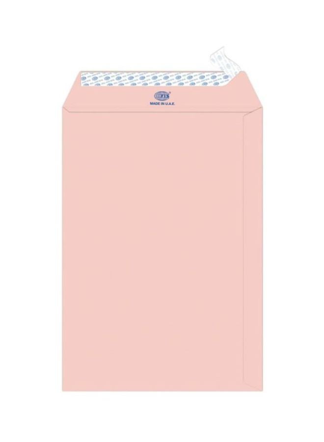 FIS 50-Piece Laid Paper Peel And Seal Envelope Set Pink - Image 1