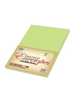 FIS 50-Piece Laid Paper Peel And Seal Envelope Set Green  - Image 1