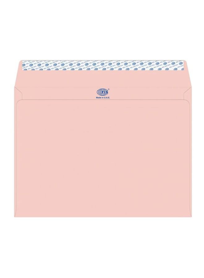 FIS 50-Piece Laid Paper Peel And Seal Envelope Set Pink - Image 1