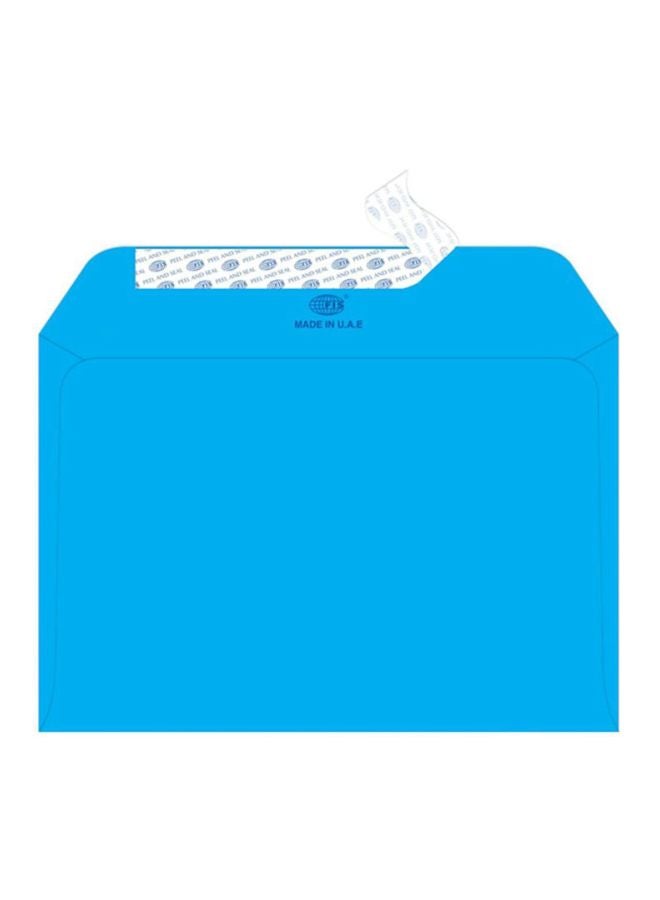 إف اي أس  مجموعة أظرف ذاتية اللصق من 50 قطعة أزرق - Image 1