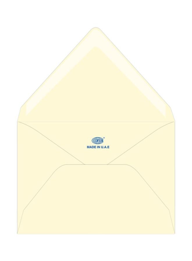 FIS 25-Piece Laid Paper Glued Envelope Set Yellow - Image 1