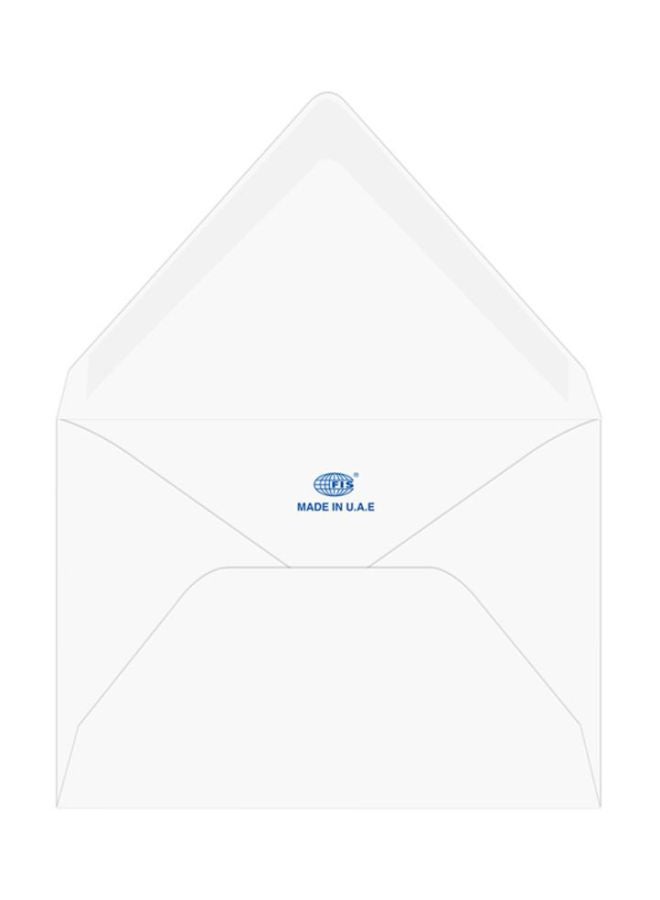 FIS 25-Piece Laid Paper Glued Envelope Set White - Image 1